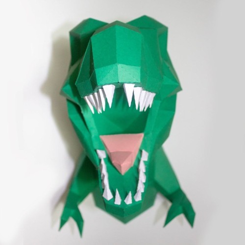 Dinossauro T-Rex em papel 3d