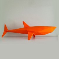 Tubarão em papel 3d