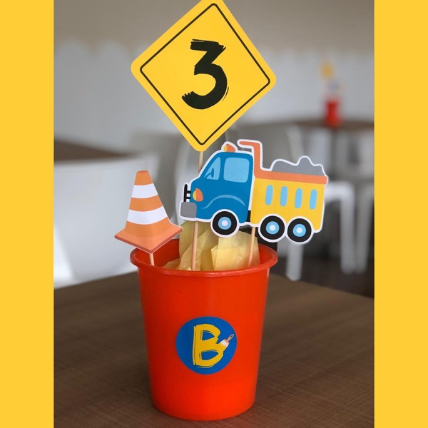 Centro de mesa - baldinho com aplique