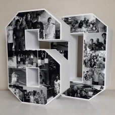 Letra 3d com mosaico de fotos 