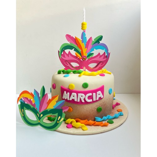 Topo de bolo máscara